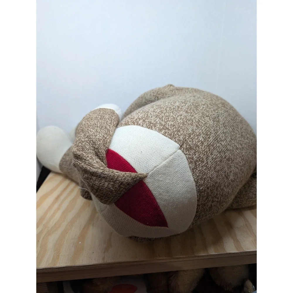 Sock Money Jumbo 25 In Seated  Position Stuffed Animal Brown Red Mouth Whitehand